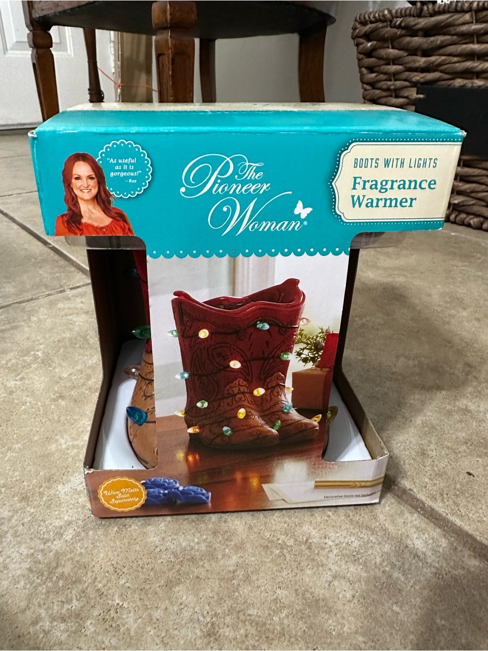 The Pioneer Woman Red Boot Fragrance Warmer with Multicolor Lights